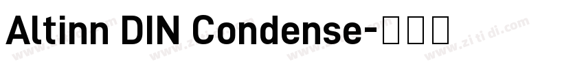 Altinn DIN Condense字体转换